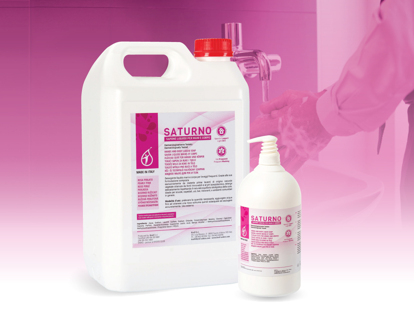 SAPONE LIQUIDO ROSA PERLATO